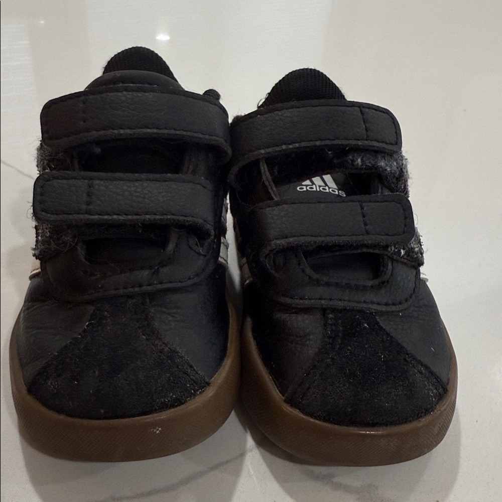 Adidas Kids Black and Brown Sneakers